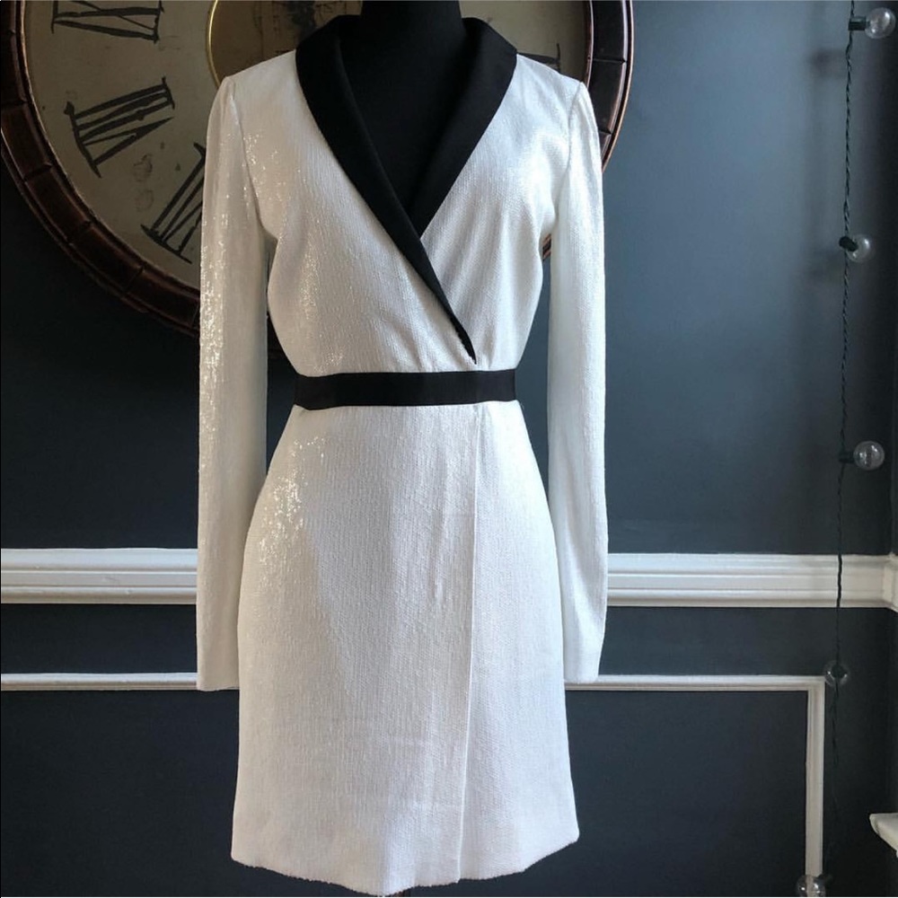 NWOT Rachel Zoe Meryl Sequin Faux Wrap Dress